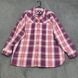 Alaskan Hardgear Shirt Womens 3X Plaid Midnight Sun Wool Blend Outdoor Work